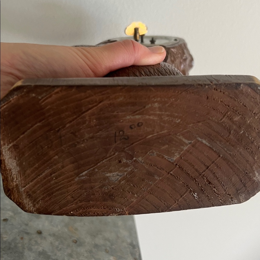 Vintage Black Forest Style Hand-carved Bear Clock - Picture 6 of 7